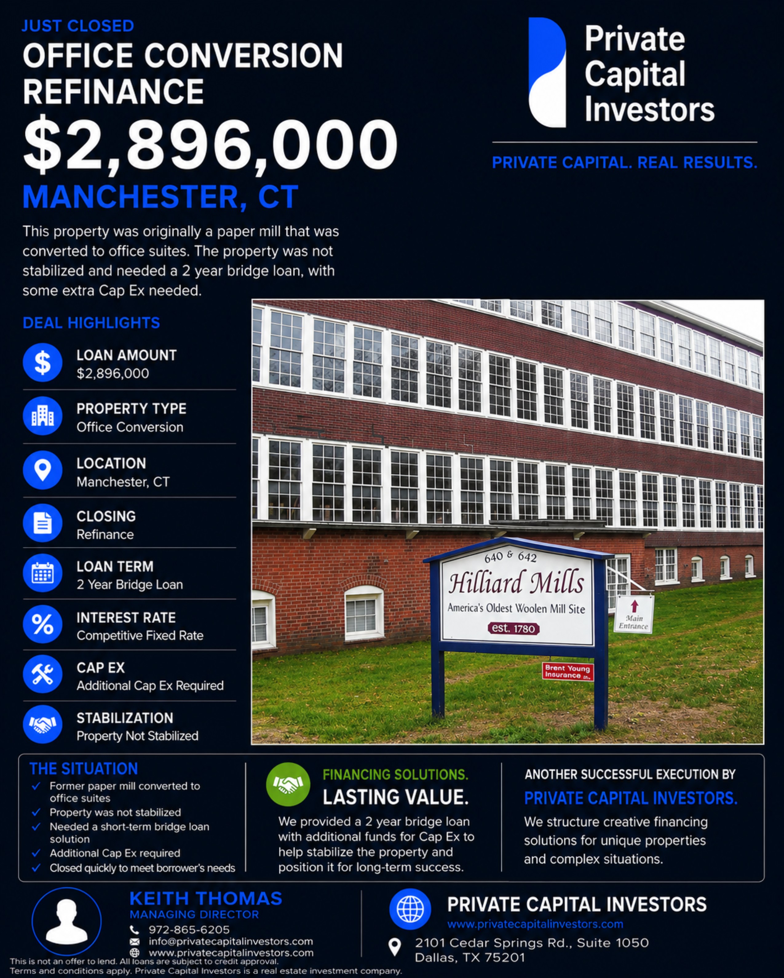 Closing - Office Conversion- Refinance