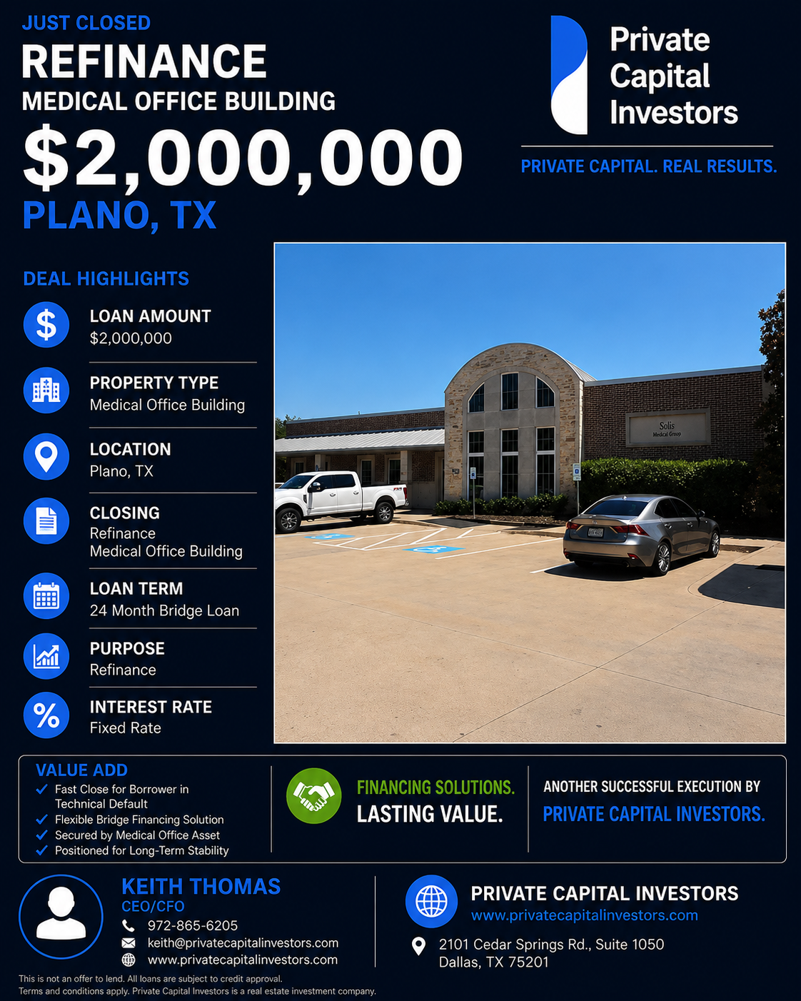 Closing - Refinance Medical Office Building