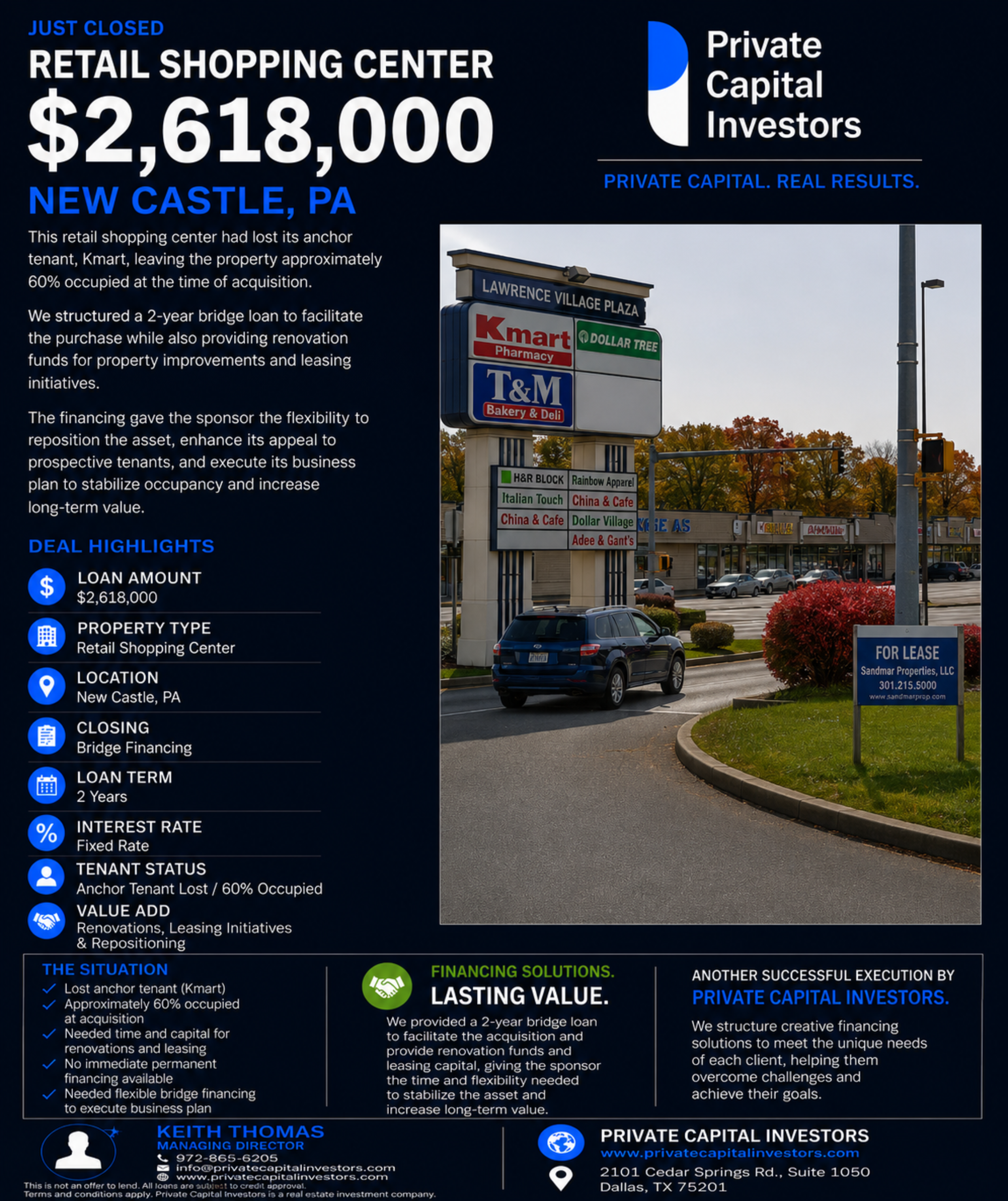 Closing - Retail Shopping Center